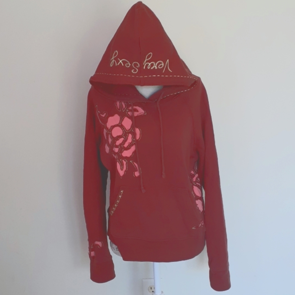 % Victoria's Secret Moda rose cutout Very Sexy Hoodie